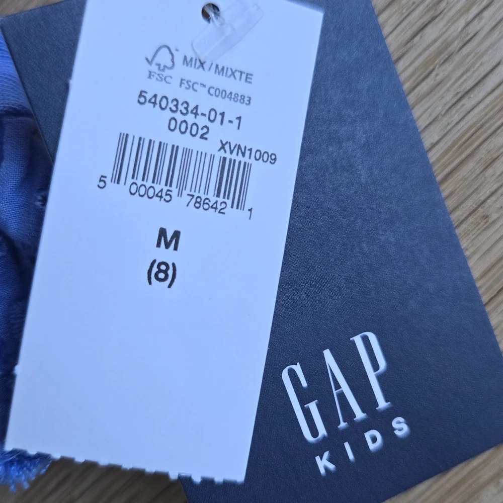 GAP Kids Washed Blue Lace-Trimmed Kids Romper